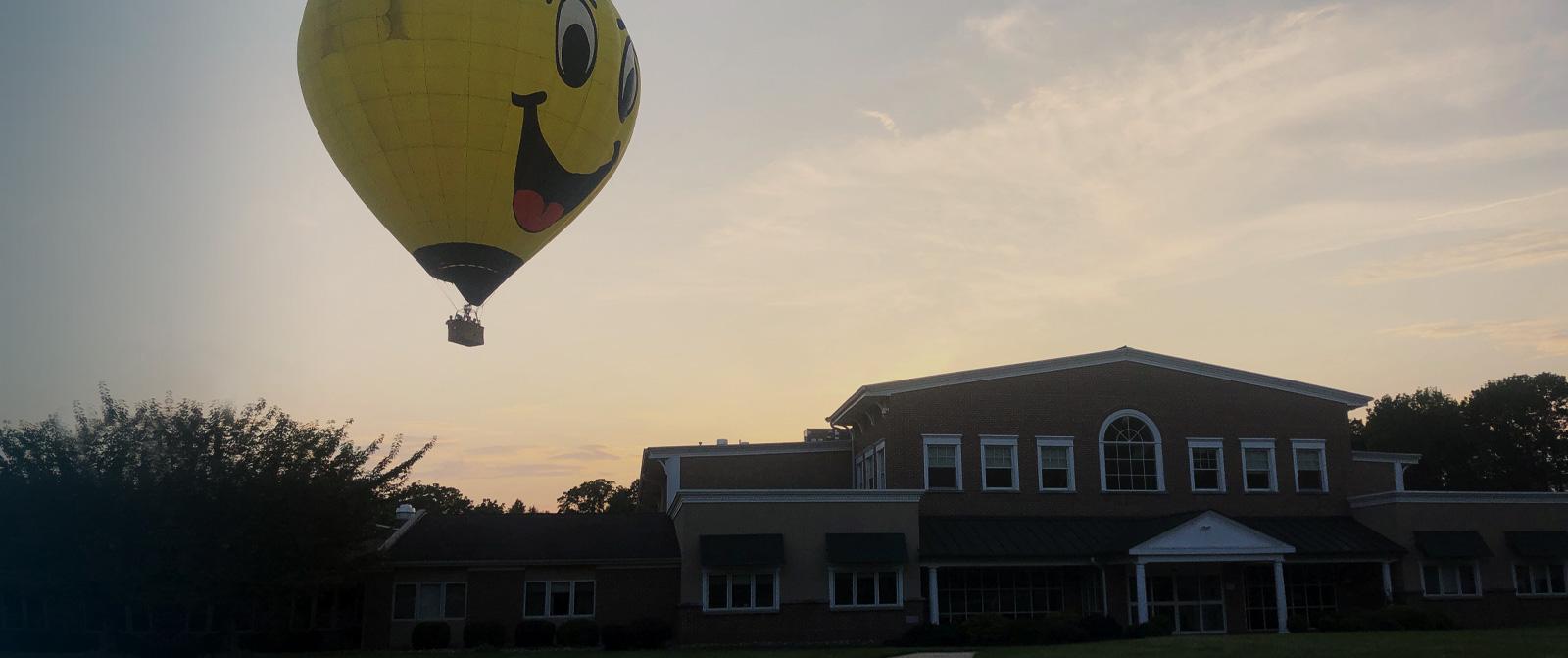 Hot air baloon rides on the Midland campus